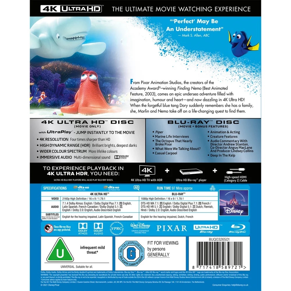 Hledá se Dory – 4K UHD + Blu-ray - Obrázek 2