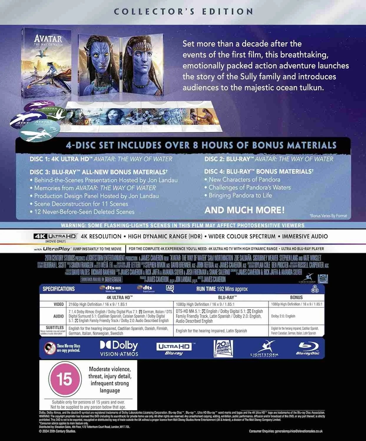 Avatar: The Way of Water (sběratelská edice) – 4K UHD + Blu-ray - Obrázek 3
