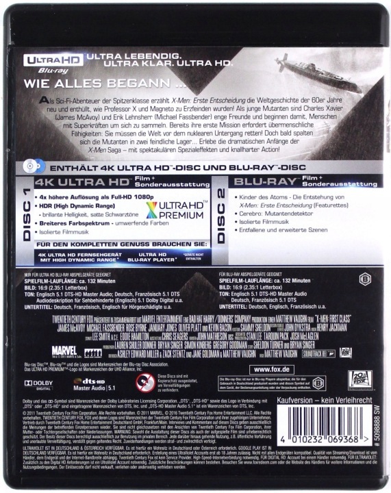 X-Men: První třída – 4K UHD + Blu-ray - Obrázek 2