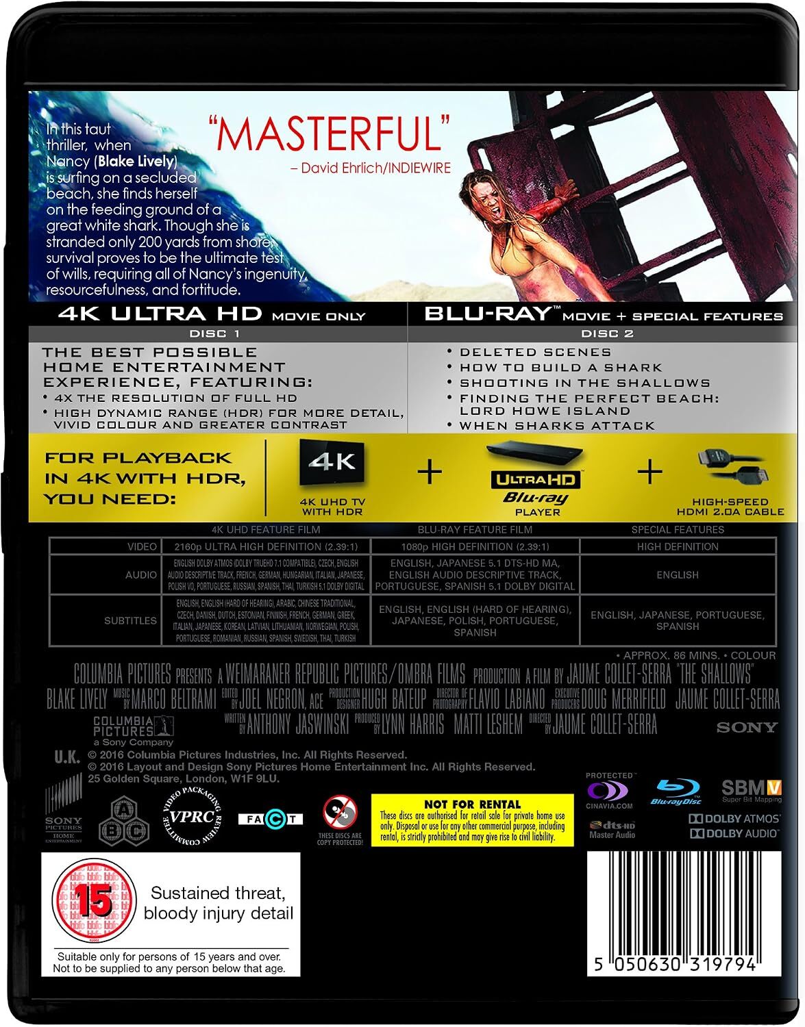 Mělčiny – 4K UHD + Blu-ray (UK) - Obrázek 2