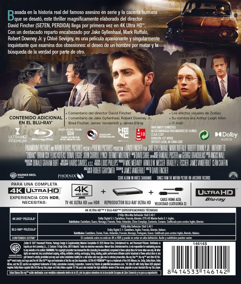 Zodiac – 4K UHD + Blu-ray - Obrázek 2