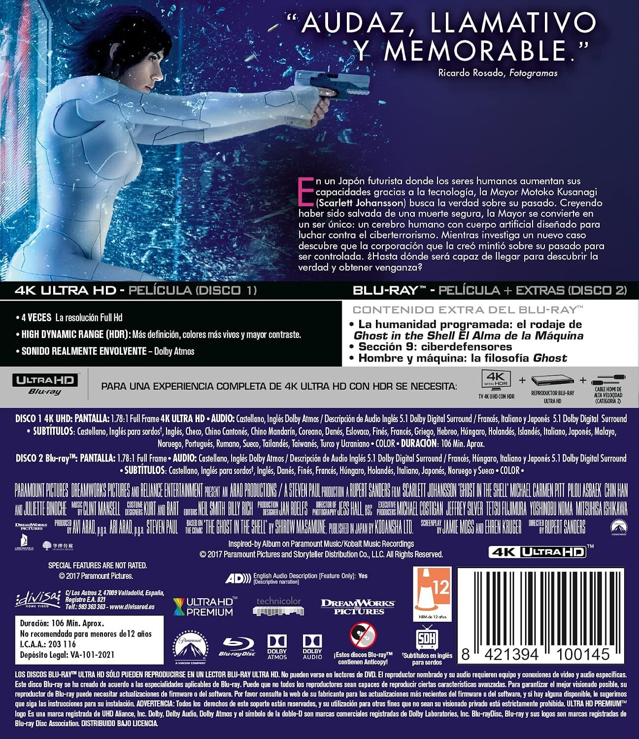 Duch ve stroji (2017) – 4K UHD + Blu-ray - Obrázek 2