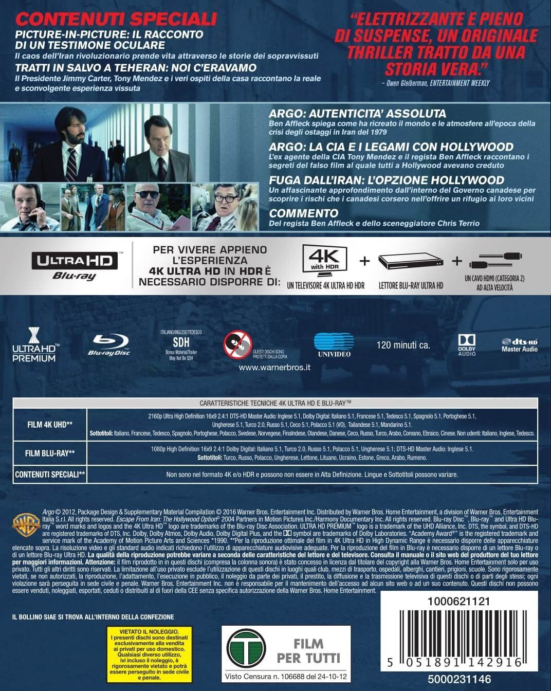 Argo – 4K UHD + Blu-ray (IT) - Obrázek 2