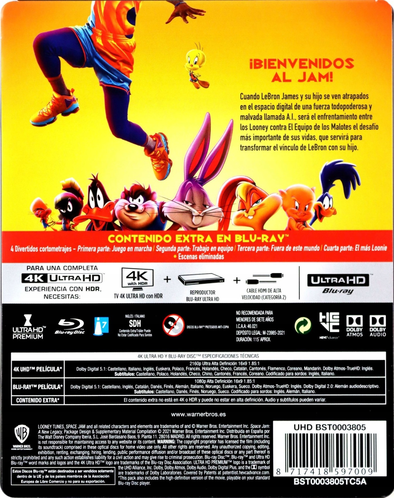 Space Jam: Nový začátek (Steelbook) – 4K UHD + Blu-ray - Obrázek 4