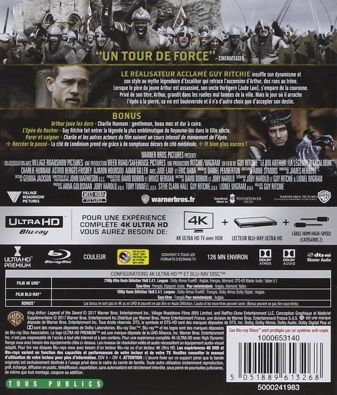 Král Artuš: Legenda o meči – 4K UHD + Blu-ray (FR) - Obrázek 2