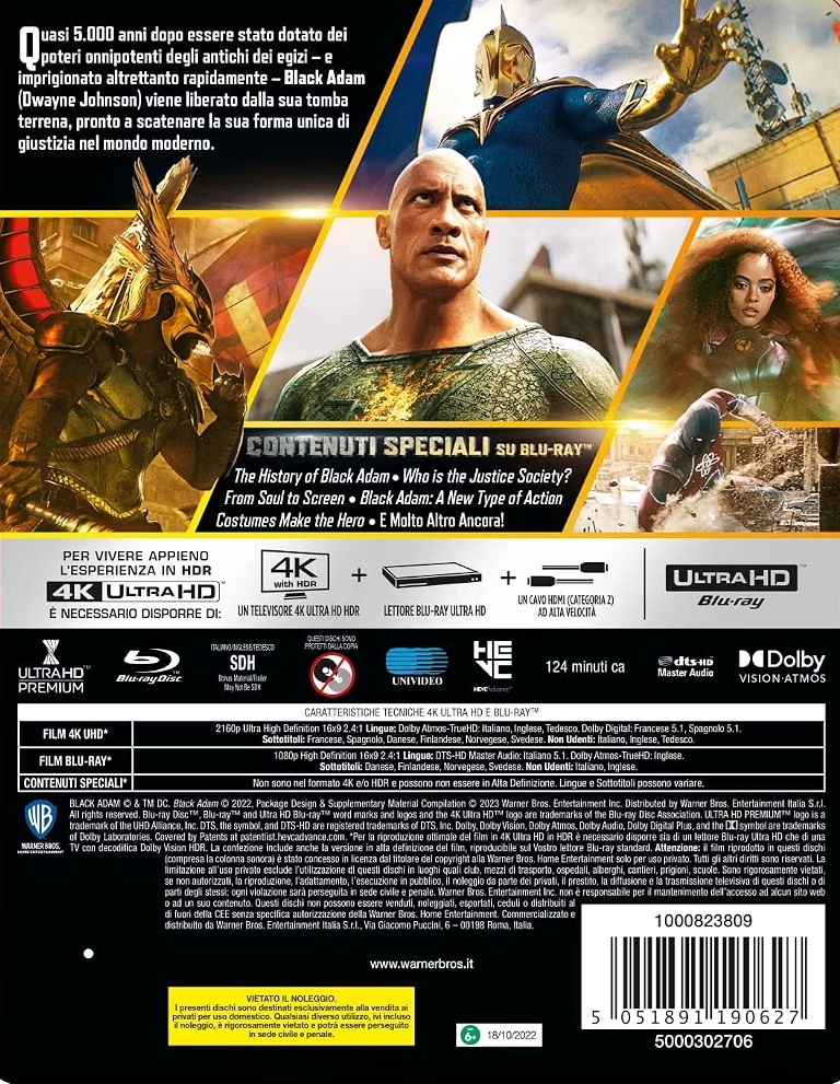 Black Adam (Steelbook) – 4K UHD + Blu-ray - Obrázek 3