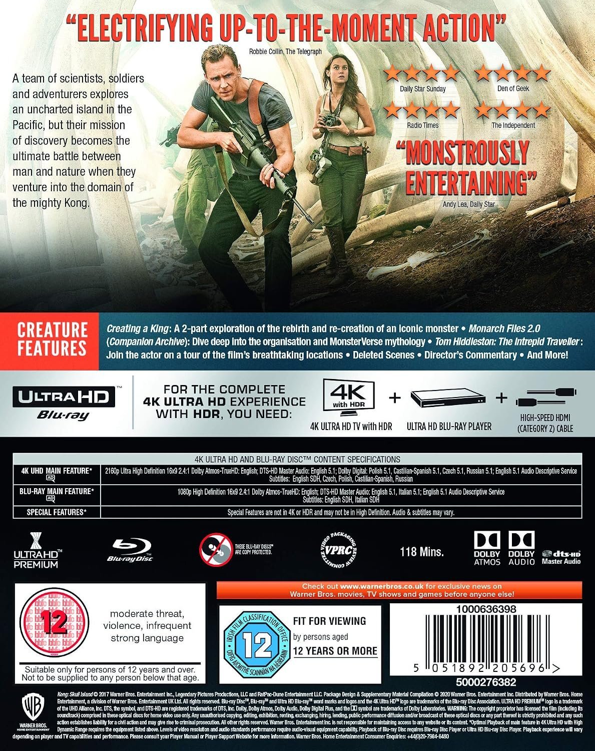 Kong: Ostrov lebek – 4K UHD + Blu-ray - Obrázek 2