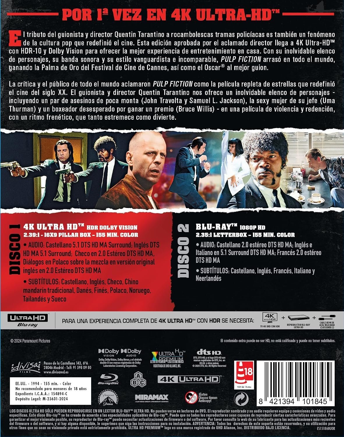 Pulp Fiction: Historky z podsvětí – 4K UHD + Blu-ray - Obrázek 2