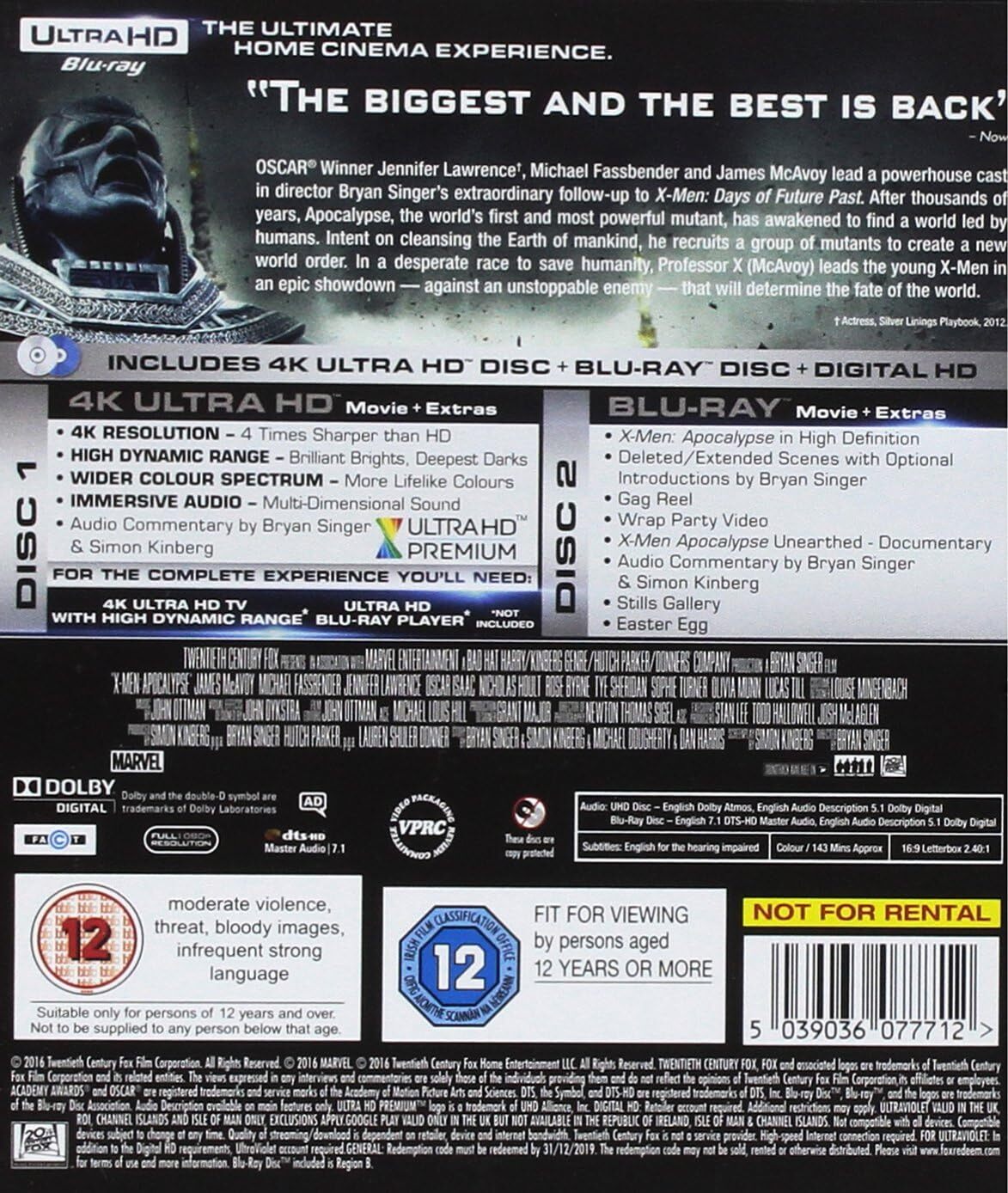 X-Men: Apokalypsa – 4K UHD + Blu-ray - Obrázek 3