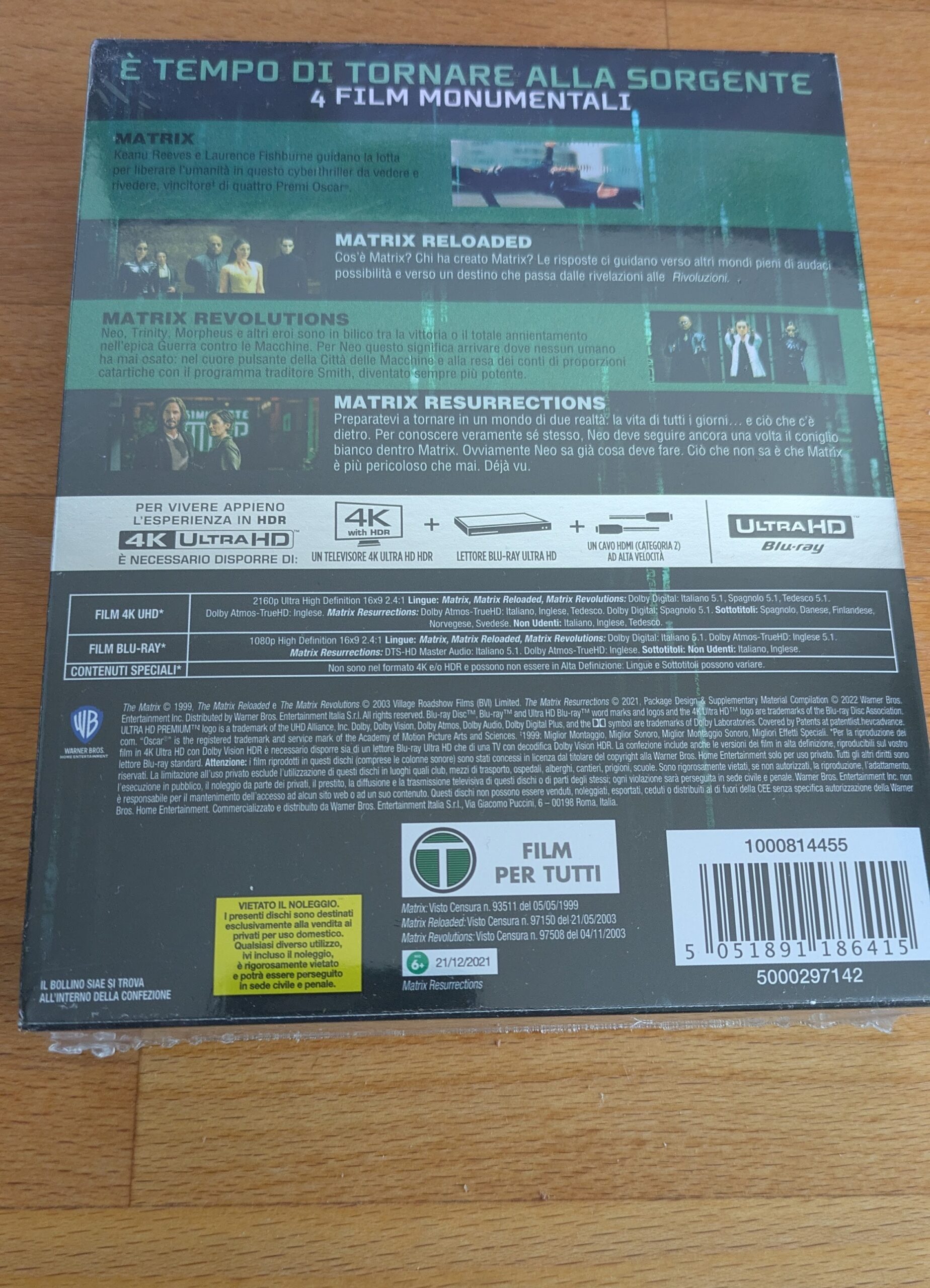 Matrix kolekce (4 filmy) – 4K UHD + Blu-ray - Obrázek 2